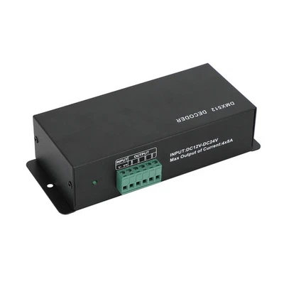 DMX512 Decoder Controller 4CH x 8A DC 12/24V for 50503528 RGBW LED Strip Modules - Image 1 of 4