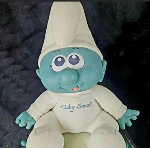 VINTAGE 1984 PEYO BABY SMURF 14” Plush Doll. - Picture 1 of 8
