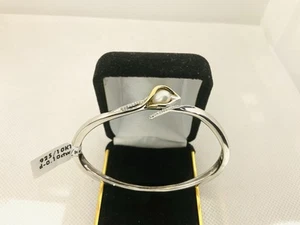 "Brazalete brazalete de plata de ley con diamantes y lirios 7""" - Imagen 1 de 6