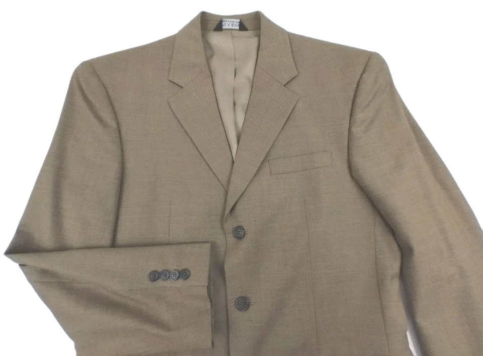 Traje Hombre 40R Jos A Bank Pantalón 34 X 30 Marrón 100% Lana Tweed Excelente  Foto 1 de 4