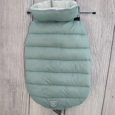 Sydney & Co Abrigo para Perro Medio Verde Agua Reversible Chaleco acolchado Chaqueta Cremallera Foto 1 de 4