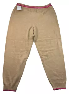 Charter Club Sweat Pants Womens Size XXL Tan Pink Elastic Waist NWOT - Picture 1 of 7