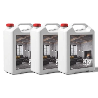 DTPSOFT 15L Liter Bioethanol Premium 100% für Bio Alkohol für Kamin 3 x 5L