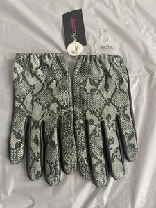 Women’s Echo Design w/Aloe Leather Wrist Length Brand New XL Green Snake Pattern - Bild 1 von 4
