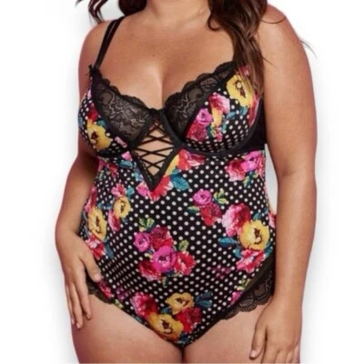 Body Lencería Torrid X Betsy Johnson Floral Lunares Encaje Talla 4 Foto 1 de 4