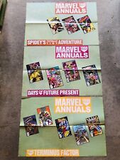 Set of 3 Vintage 1990 Marvel Annuals Posters - 24”x16” - Terminus, Spiderman ++