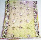 Indian MultiColor bridal Dupatta sequence hand embroidery bead stole scarf hijab