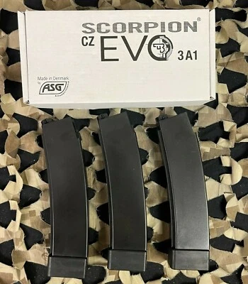 NEW TOY AIRSOFT ASG CZ Scorpion Evo 3 A1 Magazine - 3 Pack (17844)