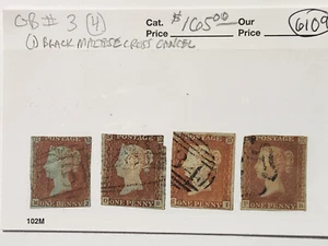 Great Britain #3 (4) ( one black maltese)- CV $165 - Lot #6109 - Picture 1 of 1