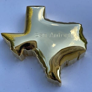 Pisapapeles grabado Texas San Antonio - chapado en oro - Imagen 1 de 5