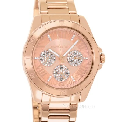 Reloj Michael Kors Alek para mujer con cristales pavé, esfera de oro rosa, acero inoxidable Foto 1 de 4