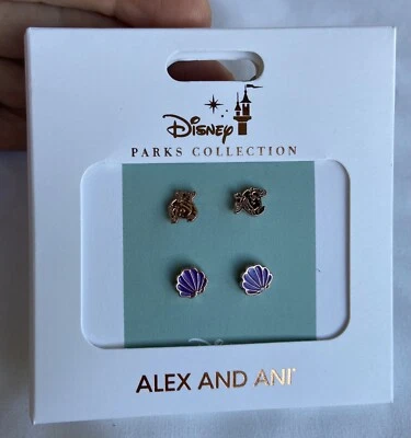Alex and Ani Disney Princess Stud Earrings Little Mermaid Flounder ARIEL NEW Foto 1 de 4