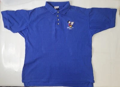 Walt Disney World Studios 90's MGM Polo Shirt Blue Size XL - Image 1 of 4