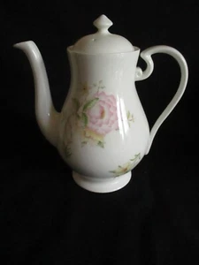 Vintage hübsche rosa Blumen English Bone China Kaffeekanne - Bild 1 von 3