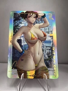 Chun Li Street Fighter Gravur Holo Sexy Göttin Anime Waifu ACG Karte - Bild 1 von 2