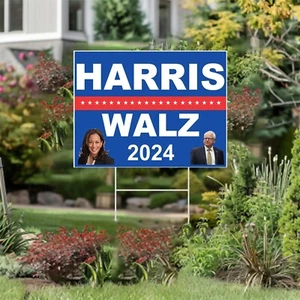 Harris Walz 2024 Yard Schild Kamala Harris Tim Walz 2024 18"x24" Yard Schild - Bild 1 von 1