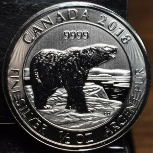 2018 Canada Polar Bear 1/2 oz Silver 0.9999 $2 - BU - Picture 1 of 2