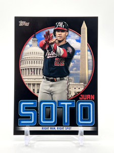 2021 Topps Juan Soto Right Man Right Spot Black Parallel /299 JSH-18 🔥