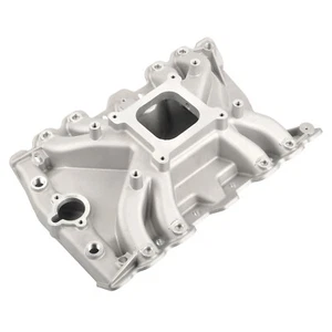 For Oldsmobile 400 425 455 Single Plane Satin Aluminum LowRise Intake Manifold - Picture 1 of 9