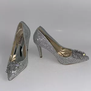 Badgley Mischka Cher II Pointed Toe Pump Heels Rhinestone New Women’s Size 6 - Picture 1 of 12