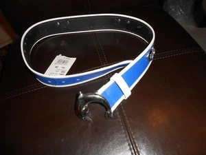 Escada Blue Dolphin Belt Size 34 NWT $250.00 - Picture 1 of 4