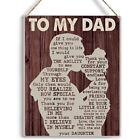 Gifts for Dad Birthday Gifts for Dad To My Dad Wooden Hanging Sign Dad Gifts ...