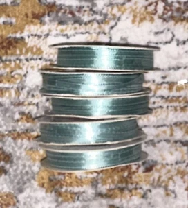 10 Yards x 5 Satin Trim 1/4”  “Sea Mist”? Sewing DIY “spool O Ribbon” - Picture 1 of 3