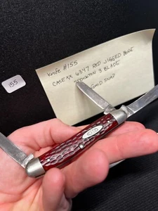 CASE XX 1940-64 6347 PE 3 BLADE Red Handle STOCKMAN KNIFE - Picture 1 of 10