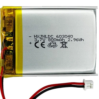 DC 3.7V 800mAh 603040 Rechargeable Lithium Polymer Battery for DIY 3.7-5V Ele... - Image 1 of 4