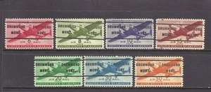 MONTANA Precancels: Complete Set of Transport Air Mails - Better Type (#C25-C31) - Picture 1 of 1