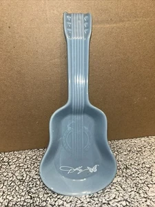 Dolly Parton Blue Guitar Spoon Rest /Trinket Dish Butterfly NEW READ - Picture 1 of 8
