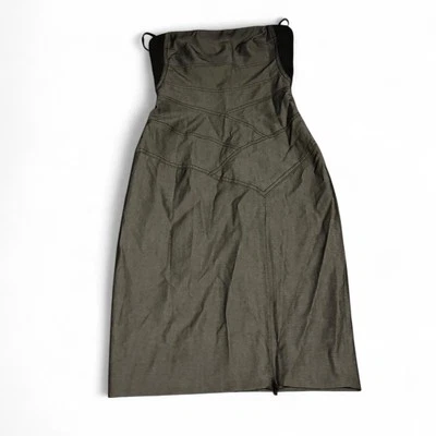 NUEVO CON ETIQUETAS BEBE Vestido de Piel de Tiburón Costura Cremallera en Gris y Negro Talla 0 Foto 1 de 4