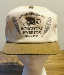 Vintage DEKALB SEED 40th Anniversary Snapback Trucker Hat Farm Cap Made in USA - Picture 1 of 8