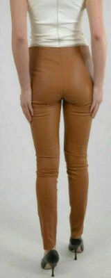 PVP €1200 Auténtico DROME Cuero Elástico Pantalones Talla S Foto 1 de 4