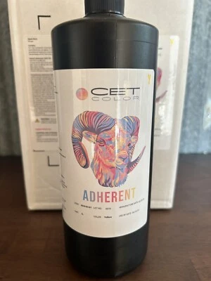 *4 BOTTLES* / 1 Case CET Color Adherent Yellow Ink 1 Liter Bottle ADH-03-01 NEW - Image 1 of 4