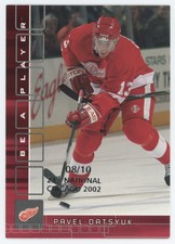 2001-02 Be A Player Pavel Datsyuk 23rd National Chicago Stamped /10 Rookie #303