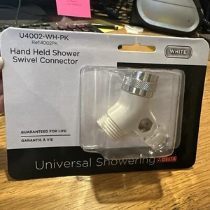 Delta U4002-WH-PK Handheld Shower Swivel Connector White. NEW - Picture 1 of 3