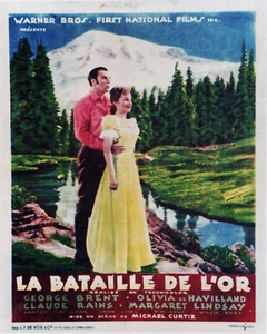 LA BATAILLE DE L'OR-1938-G.BRENT-M.CURTIZ-35X28 cm-ENTOILEE/ON LINEN-WB - Picture 1 of 1