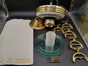 Casablanca Spirit of Saturn Inteli-Touch Ceiling Fan Brass White VINTAGE - Picture 1 of 24