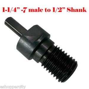 Core Drill Bit Adapter 1-1/4” - 7 Thread Male to 1/2” Shank Diamond - Picture 1 of 3
