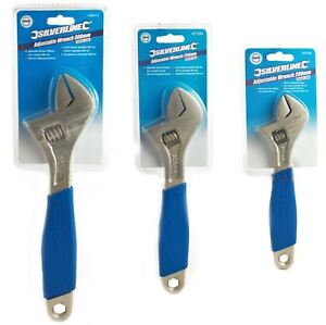 Silverline Adjustable Spanner Wrench Soft Grip Handle 200mm, 250mm or 300mm