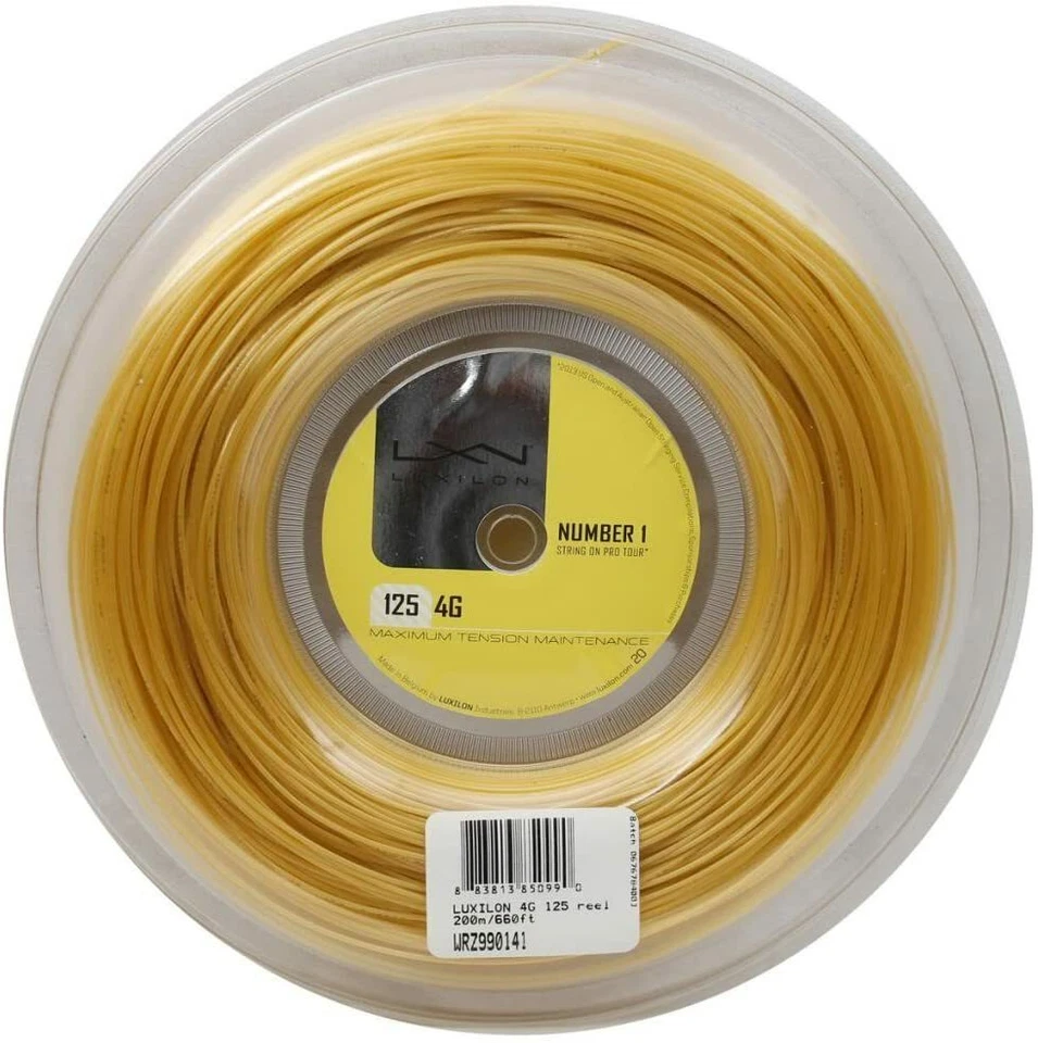 Cuerda de tenis Luxilon Gut Wilson 4G 125 carrete amarillo 200 m WRZ990141 de Japón Foto 1 de 1