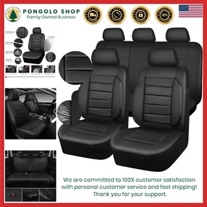 All-Season Universal Leather Seat Covers - Stylish Black, Lightweight Protection - Picture 1 of 10