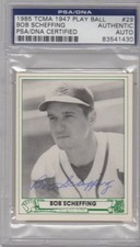 Bob Scheffing Chicago Cubs 1985 TCMA 1947 Play Ball Signed AUTOGRAPH PSA DNA