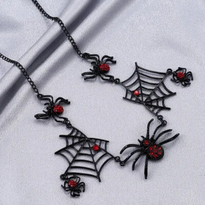 Halloween Spider Web Necklace Gothic Pendant Choker Charm Fashion JewelryProduc - Picture 1 of 5