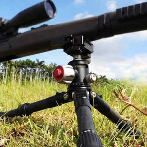 Trípode portátil de caza para montaje de abrazadera de rifle Arca + abrazadera doble Picatinny - Imagen 1 de 6