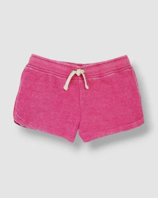 Shorts moletom vintage Havana infantil feminino rosa com cordão tamanho G - Imagem 1 de 3