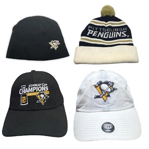 Lote de 4 PITTSBURGH PENGUINS LABATT BEER BEANIE SOMBRERO DE INVIERNO POM Gorra de béisbol NHL - Imagen 1 de 18
