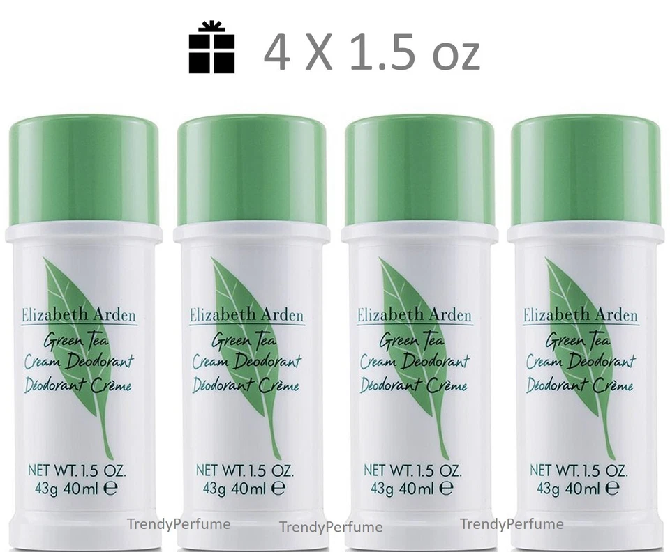 Creme desodorante chá verde perfume por Elizabeth Arden para mulheres 1,5 oz x 4 novo - Imagem 1 de 1