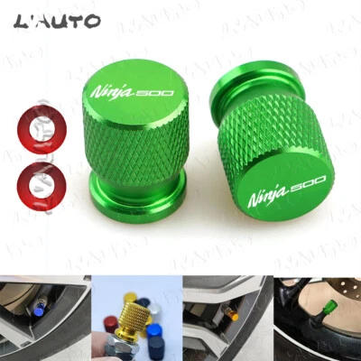 CNC Tire Valve caps Cover with O-Ring Seal For KAWASAKI NINJA500/R 1987-2024 Foto 1 de 4